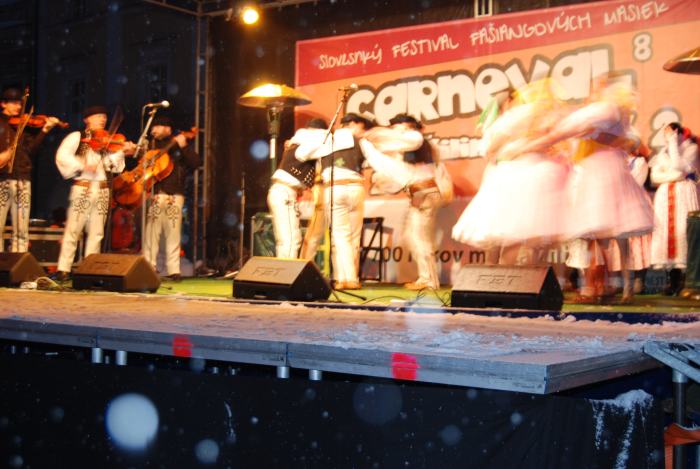 traditional folk dancing at winter carnival