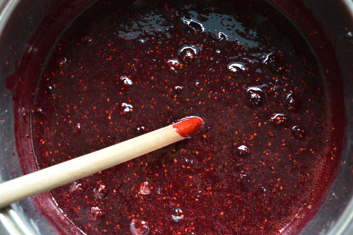 blended sugared berries