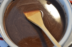 making chocolate cake 1