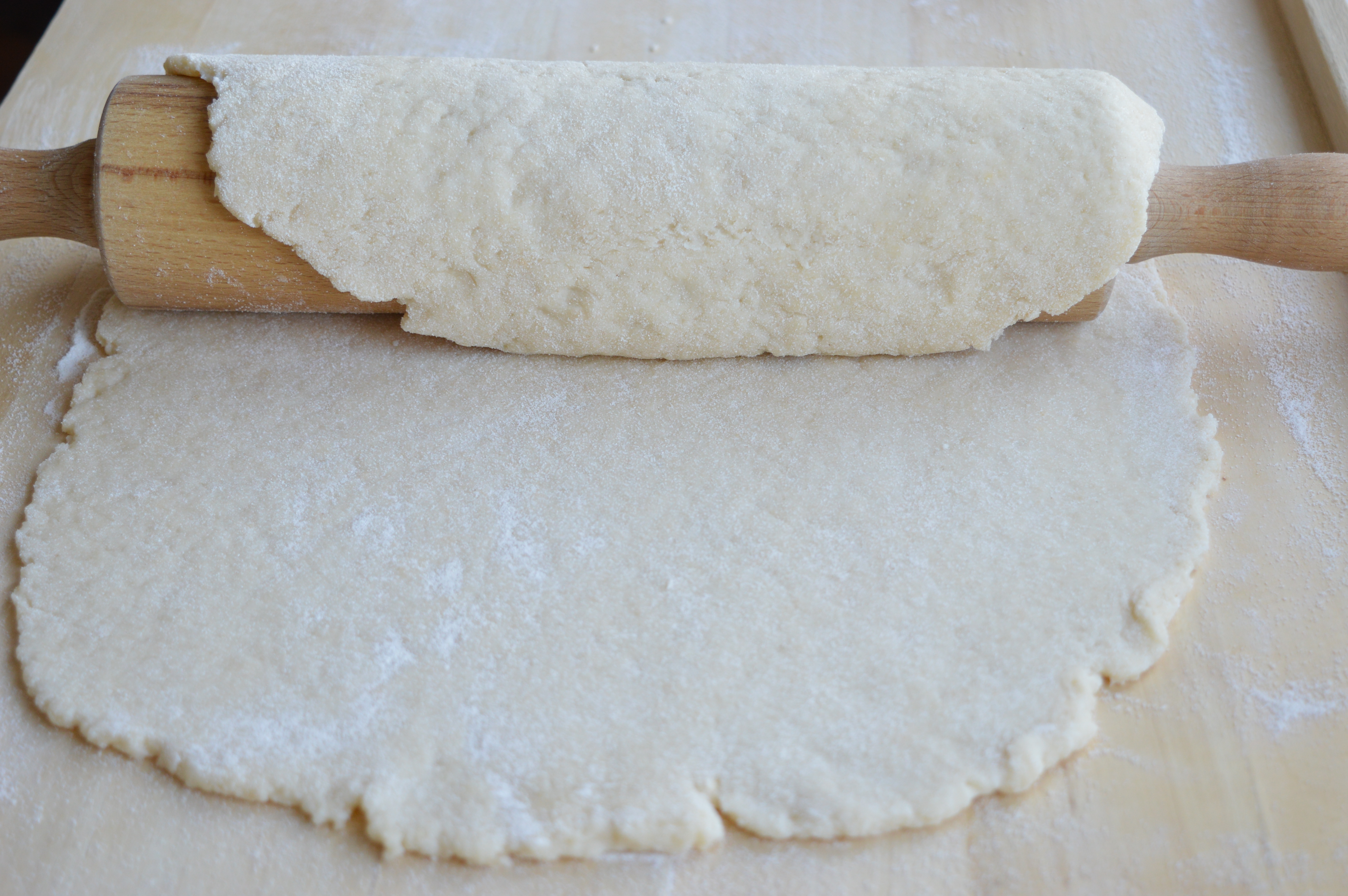 transferring the dough