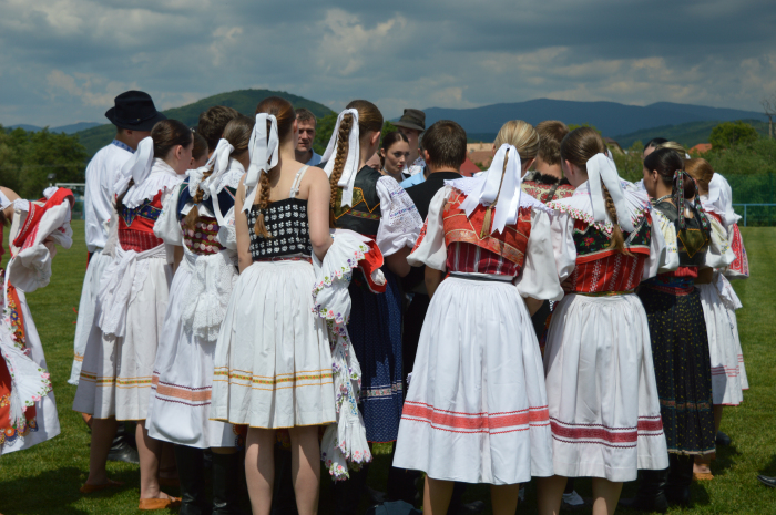 dancers and managers in discussion