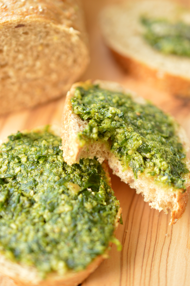 bear garlic pesto